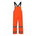 Tingley orange overalls with grey reflective stripes.