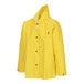 A yellow Tingley DuraScrim rain jacket with a hood.