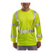 A man wearing a Tingley hi-vis lime long sleeve safety shirt over a yellow shirt.