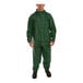 A man wearing a green Tingley rainsuit.