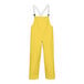 Tingley yellow nylon overalls with straps.