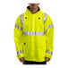 A man wearing a Tingley Hi-Vis yellow jacket.