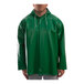 A man wearing a Tingley green SafetyFlex rain jacket.
