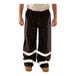 Tingley Icon black pants with white reflective stripes on a person.