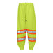 Tingley Job Sight Class E Hi-Vis Lime Mesh Pants with reflective stripes.