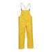 A pair of yellow Tingley overalls with suspenders.