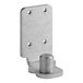 A stainless steel Cooking Performance Group bottom door hinge bracket with a round metal bolt.