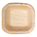 A VerTerra square palm leaf bowl with a square shape.