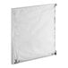 A white fabric heat shield for a Combi oven.