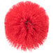 Two red round replacement brush heads with many small white sticks.
