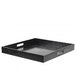10 Strawberry Street GATR-BLKSQ 15 inch Black Square Gator Room Service Tray with Handles