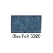 Blue felt plastic laminate urinal partition.