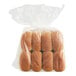 A plastic bag of Vienna Beef mini hot dog rolls.