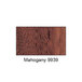 A mahogany plastic laminate urinal partition panel with a wood grain texture.