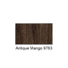 An ASI Accurate Partitions plastic laminate urinal partition in Antique Mango wood grain.