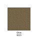 An olive brown solid plastic urinal partition panel.