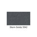 A grey rectangular ASI Accurate Partitions Moisture Guard Storm Solidz plastic laminate urinal partition with black text.