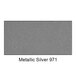 A metallic silver powder-coated steel ASI urinal partition panel.