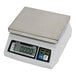 A white CAS SW-20 digital portion scale on a counter with a digital display.