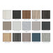 A color palette with white, black, and wood color options.