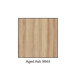 A close-up of the wood surface of an ASI Accurate Partitions Aged Ash urinal partition.