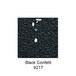 A close-up of a black confetti surface on an ASI Accurate Partitions urinal partition.