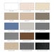 A color palette with a variety of shades of gray.