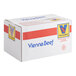 A white box of Vienna Beef Skinless Beef Franks with red and blue text.