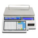 A white and grey electronic CAS CL5500B bench scale with a blue display.