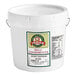 A Chipico white bucket with a label.