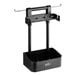 A black metal Mr. Bar-B-Q tool holder with a handle.