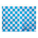 A blue and silver checkered Bagcraft sandwich wrap with a honeycomb pattern.