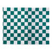 A green and silver checkered Bagcraft sandwich wrap.