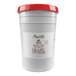 A white plastic bucket of Amoretti Espresso Coffee Craft Puree with a red lid.