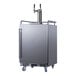 A silver Summit Appliance cold brew kegerator with two taps.