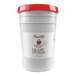 A white bucket of Amoretti Pomegranate Craft Puree with a white label and red lid.