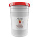 A white bucket of Amoretti Michelada Craft Puree with a white label and red lid.