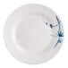 A white Acopa melamine plate with blue bamboo design.