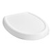 A white American Standard Cadet 3 round toilet seat with a cover.