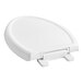 A white American Standard Cadet 3 toilet seat with cover.