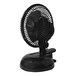 A VisionAir black desk fan on a white background.