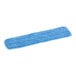 An Advantage Supplies blue microfiber mop pad with hook and loop.