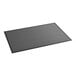 A black rectangular mat with a gray parquet pattern.