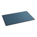 A close-up of a blue rectangular Lavex entrance mat with black trim.