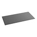 A rectangular grey entrance mat with a parquet pattern.