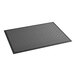 A grey rectangular mat with black trim.