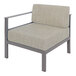 A BFM Seating Belmar gray outdoor chair with a granite gray cushion.