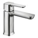 A silver Delta Faucet with a single lever handle.