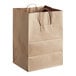 A Duro brown paper bag with handles.