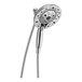 A Delta In2ition hand shower and showerhead with Lumicoat Chrome finish.